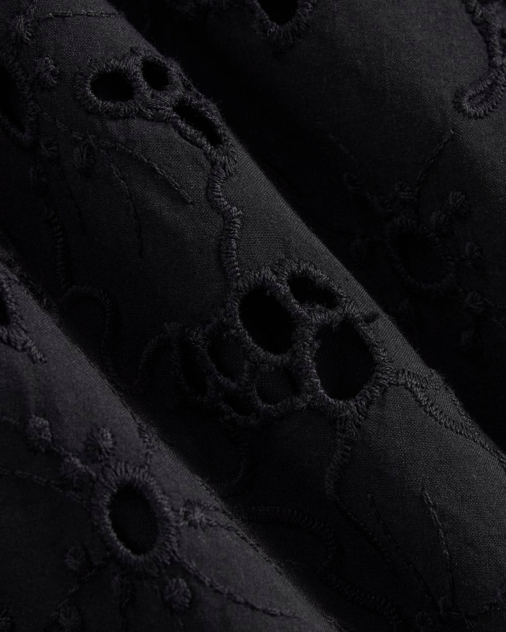 The Eyelet Mini Shift Dress | Black - Image 5