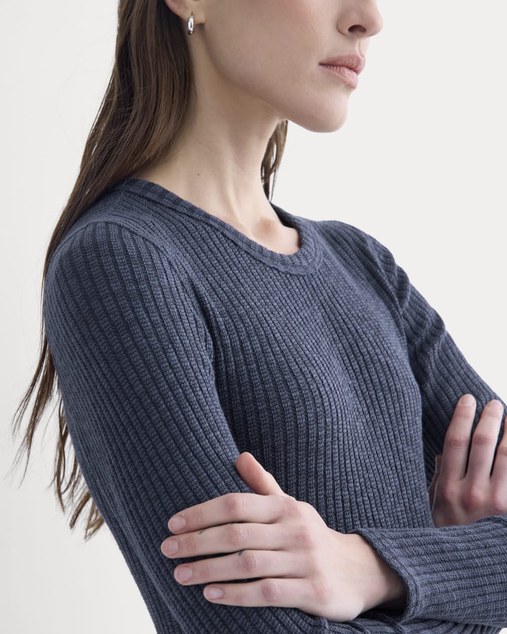 The Cozy Rib Long-Sleeve Tee | Mood Indigo - Image 5