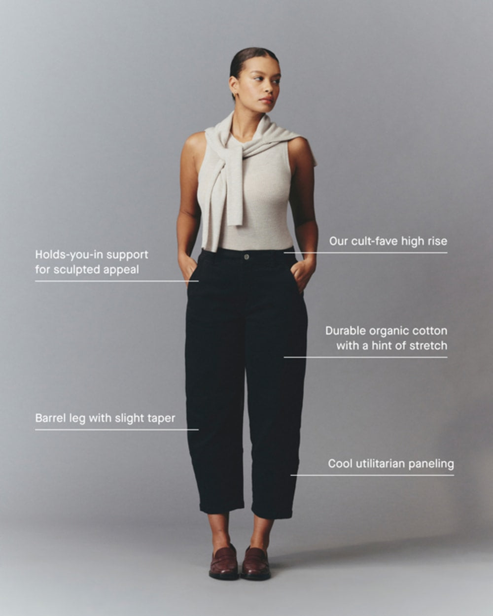 The Utility Barrel Pant | Navy | Regular - Image 4