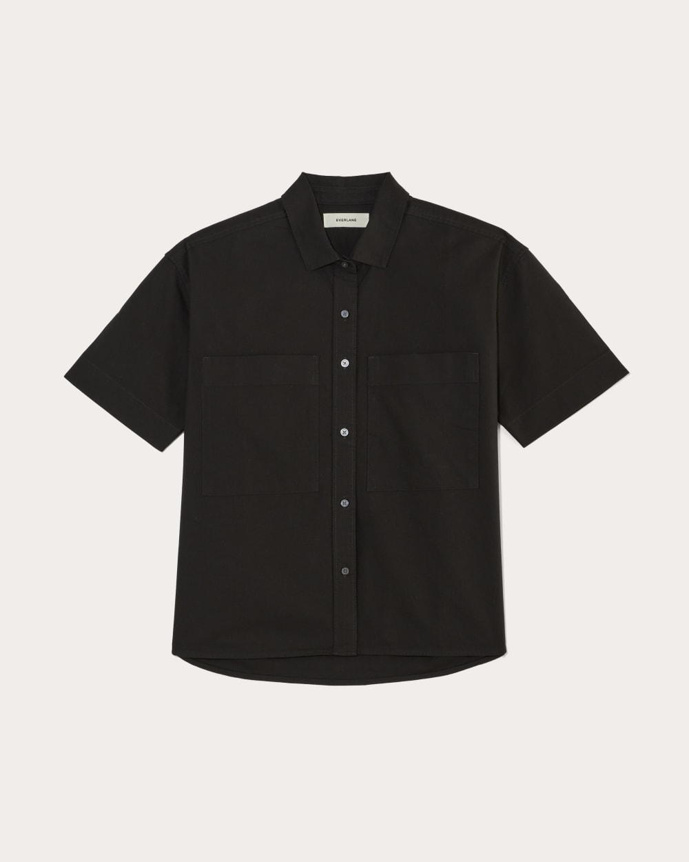The Short-Sleeve Boxy Oxford | Black - Image 2