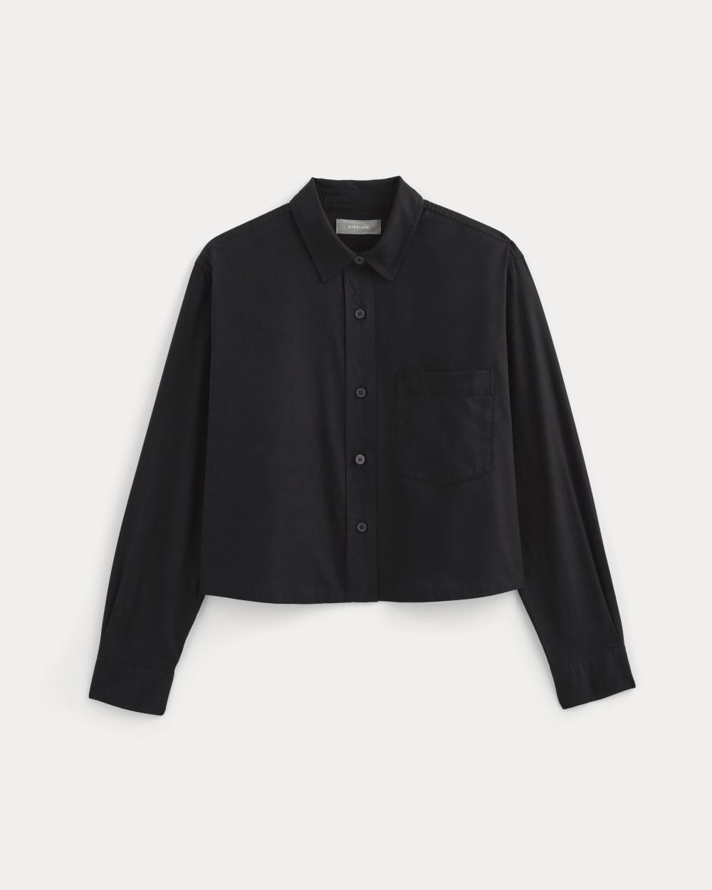 The Way-Short Shirt in Silky Cotton | Black - Image 2
