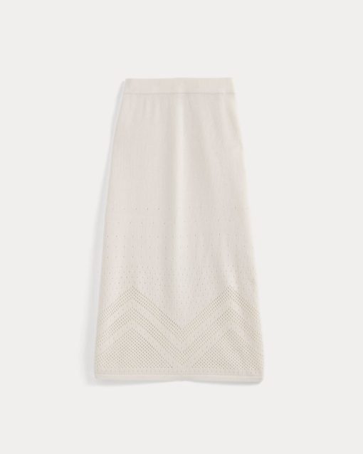 Alternative view of Lace-Knit Maxi Skirt | Bone