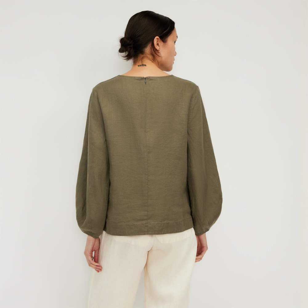 The Linen Long-Sleeve Top | Kalamata - Image 3