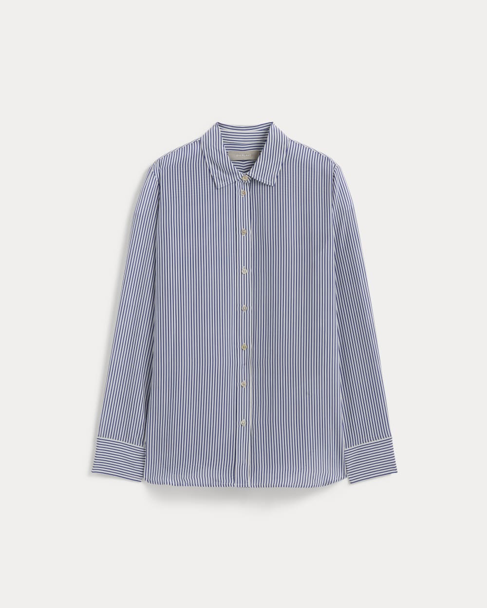 The Must-Have Shirt in Washable Silk | Blue / White - Image 2