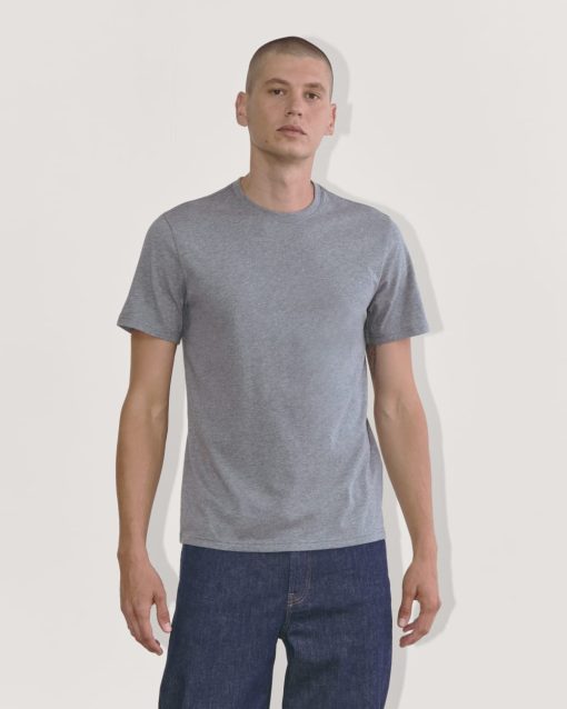 The Essential Organic Crew | Heather Sage Blue