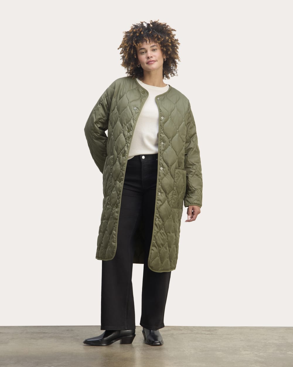The Long Quilted Liner | Kalamata - Image 3