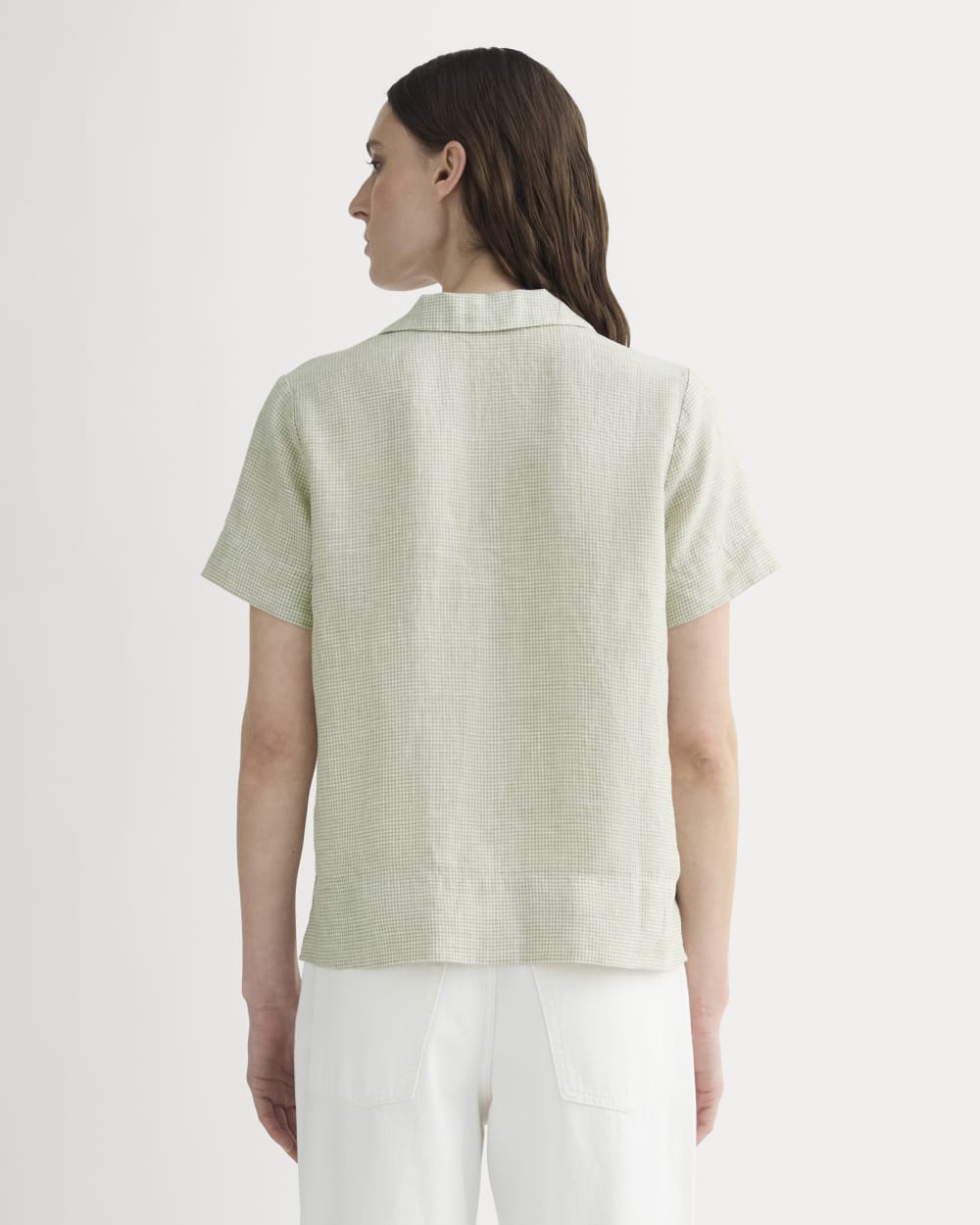 The Notch Shirt in Linen | Elm Gingham - Image 5