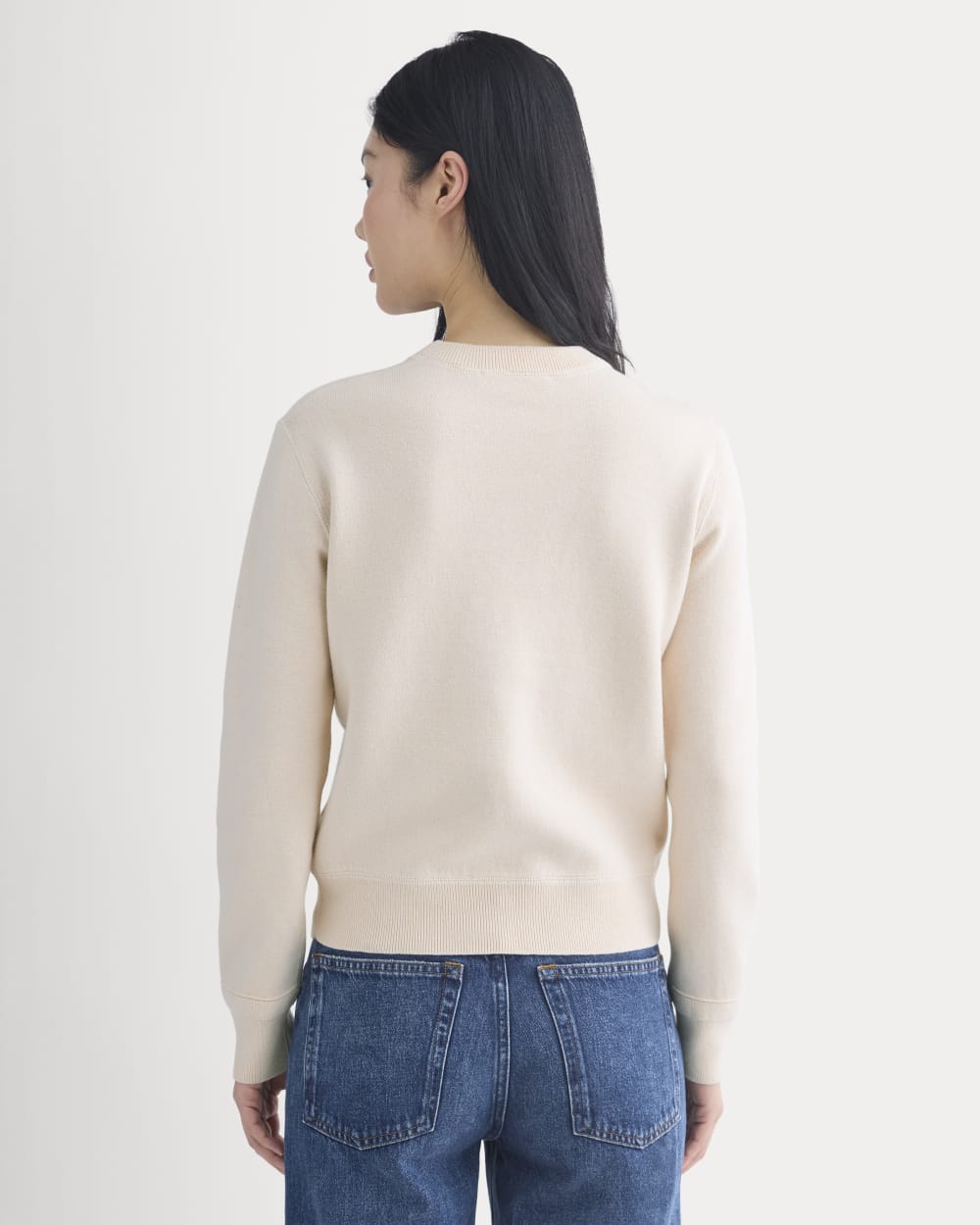 Double Knit Crew in Cotton Merino | Bone/Cream/Sand/Light Camel - Image 6