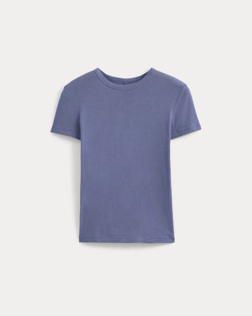 Alternative view of Tissue Short-Sleeve Crew | Blue Dusk