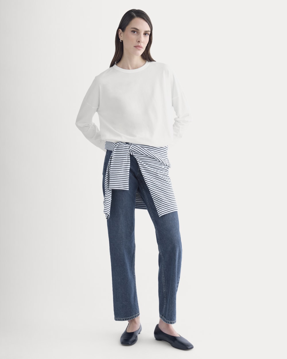 Oversized Boxy Crew in Essential Cotton | White - Image 4