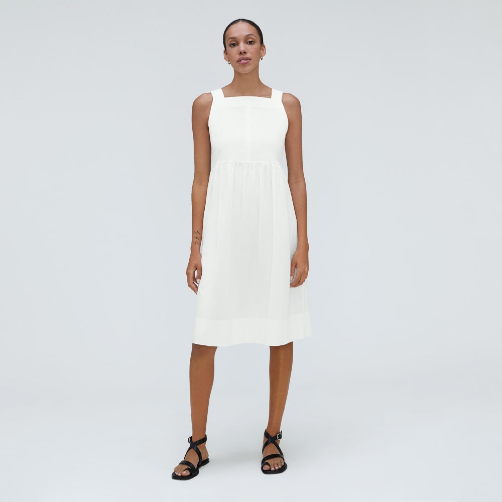 The Seersucker Midi Dress | White - Image 2