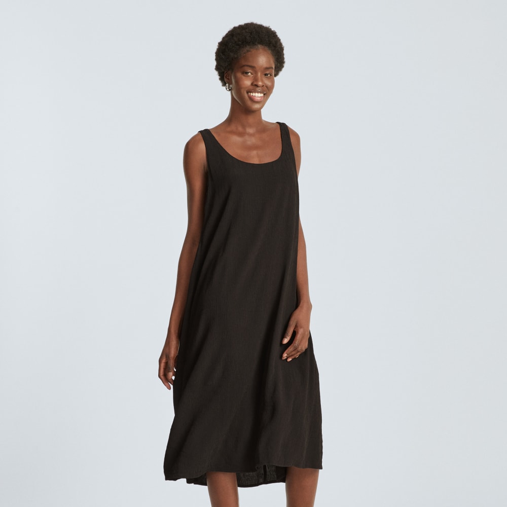 The Naia™ Ripple Tank Dress | Black - Image 5