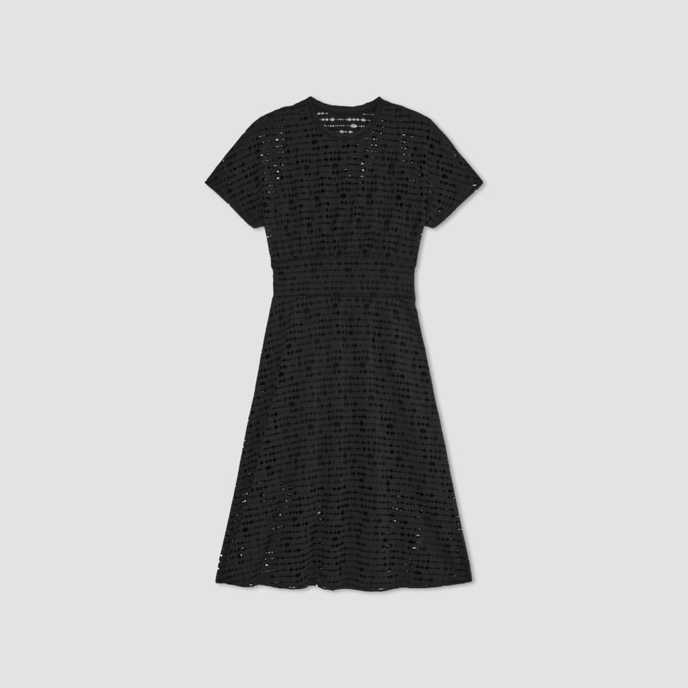 The Eyelet Waisted Dress | Black - Image 2