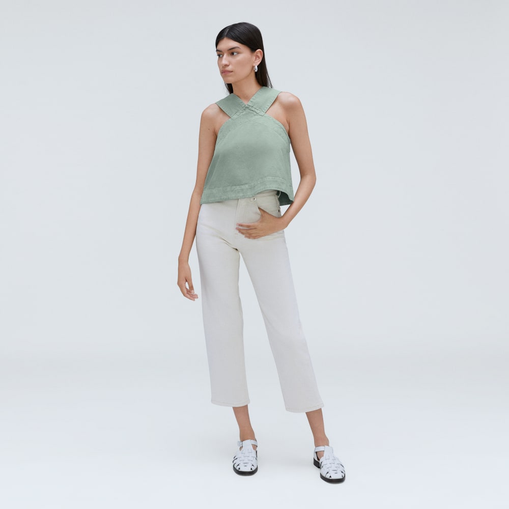 The Cross-Front Apron Top | Sea Glass - Image 6