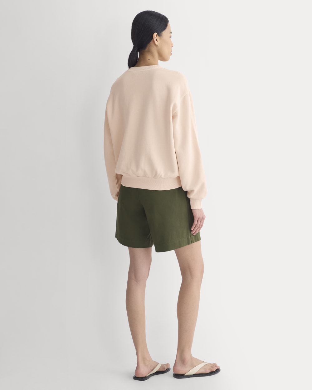 Lightweight Terry Blouson Crew | Pale Peach - Image 5