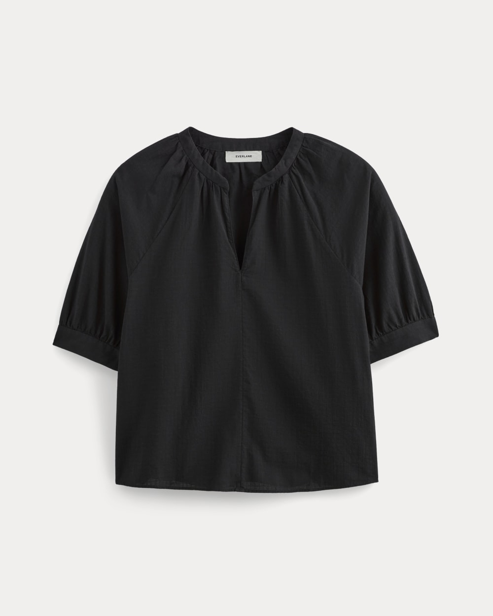 The Gauze Gathered Top | Black - Image 2