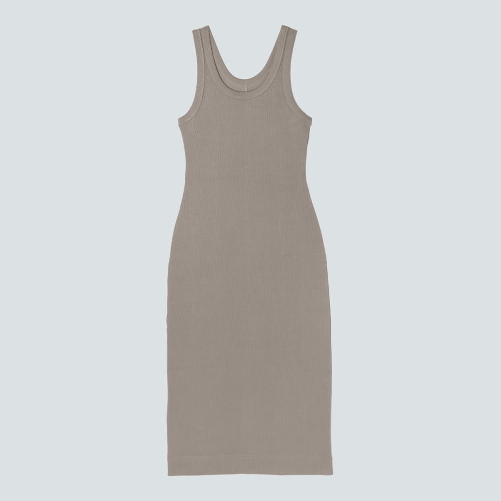 The '90s Rib Dress | Clay