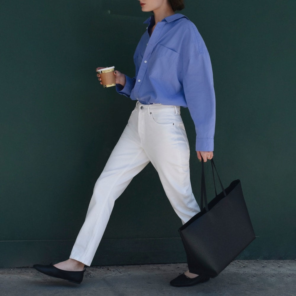 The Poplin Tie Back Shirt | Cornflower Blue - Image 7
