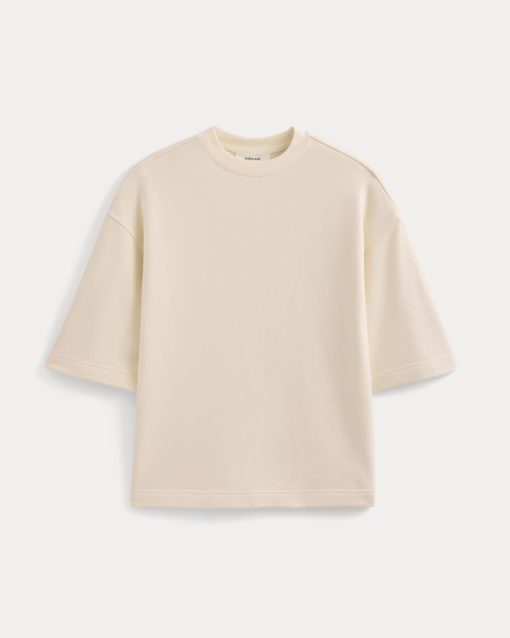 Alternative view of Lightweight Terry Oversized Tee | Parchment