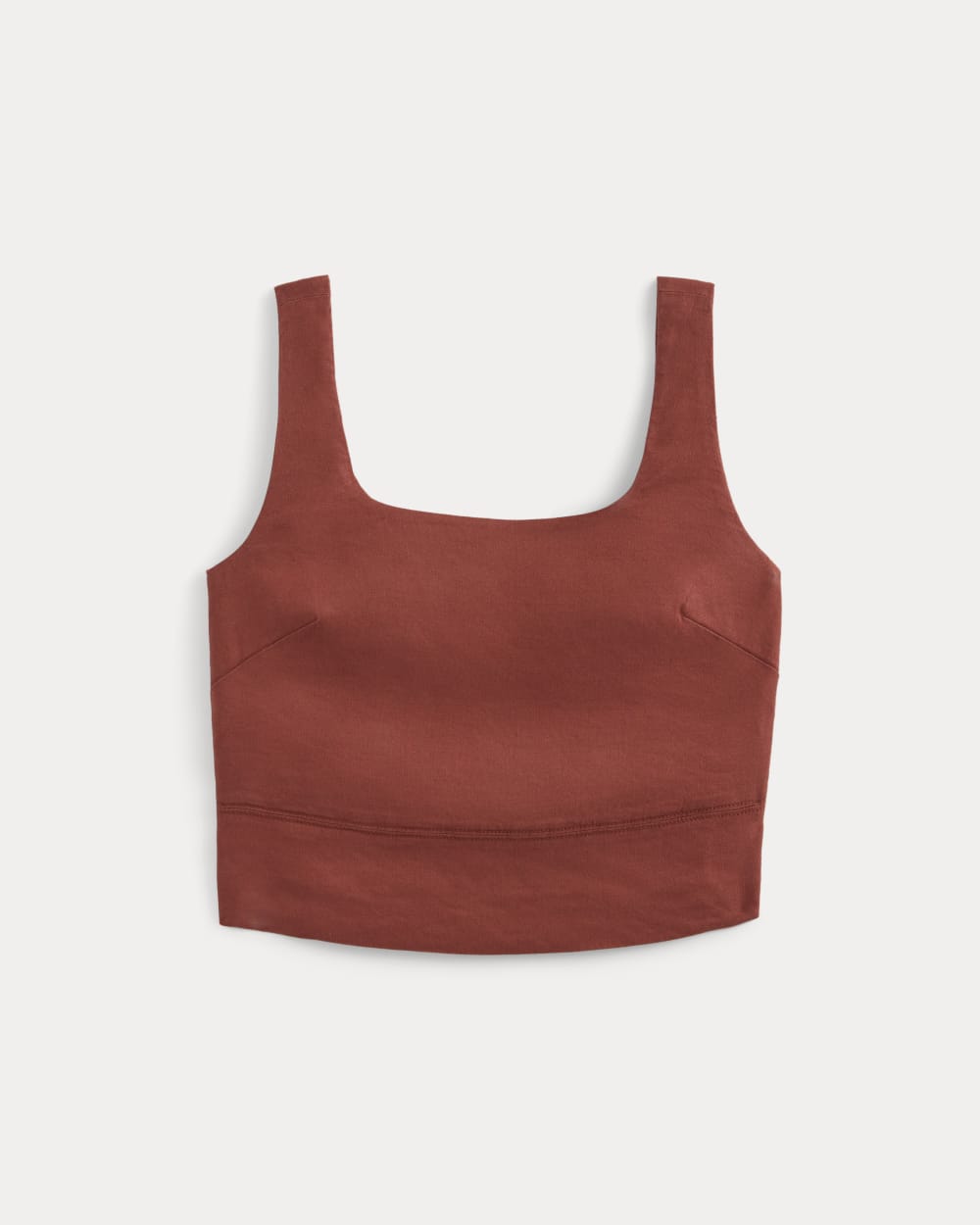 Square Tank in Stretch Linen | Henna Red - Image 2