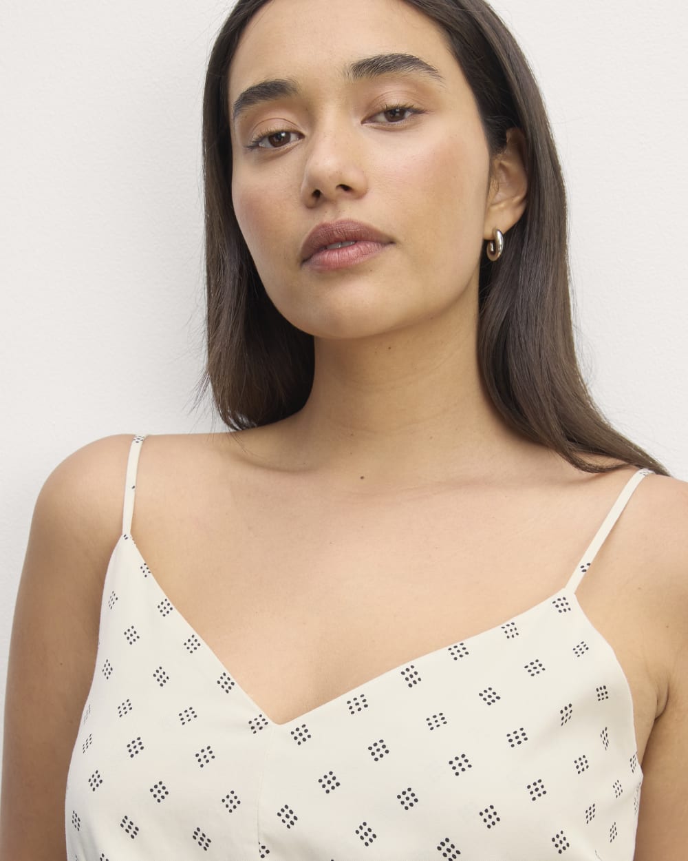 The Cami in Butterlite | Bone / Black Square Dot - Image 4