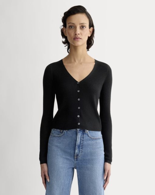 The Cardigan in Ultrasoft Merino | Black