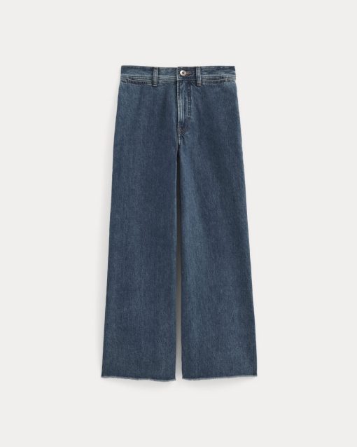 Alternative view of The Mariner Cropped Jean | Mid Indigo