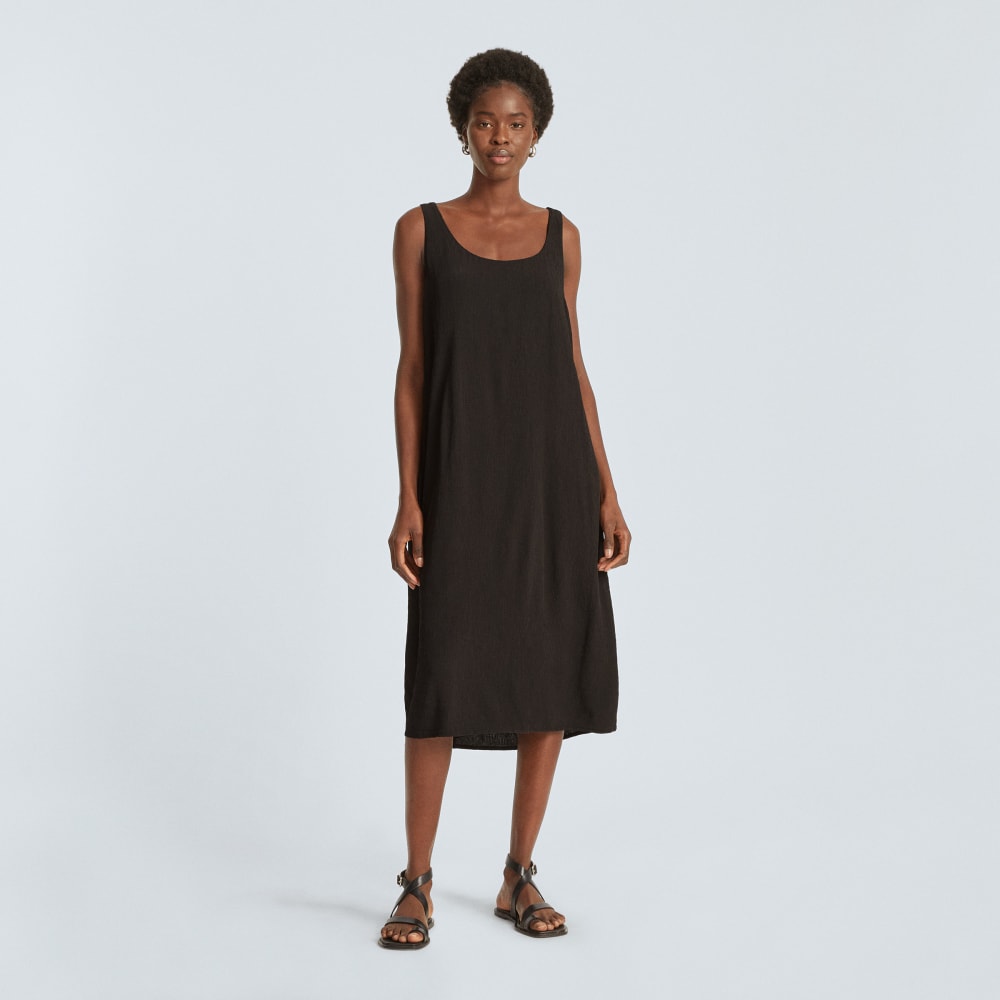 The Naia™ Ripple Tank Dress | Black - Image 2