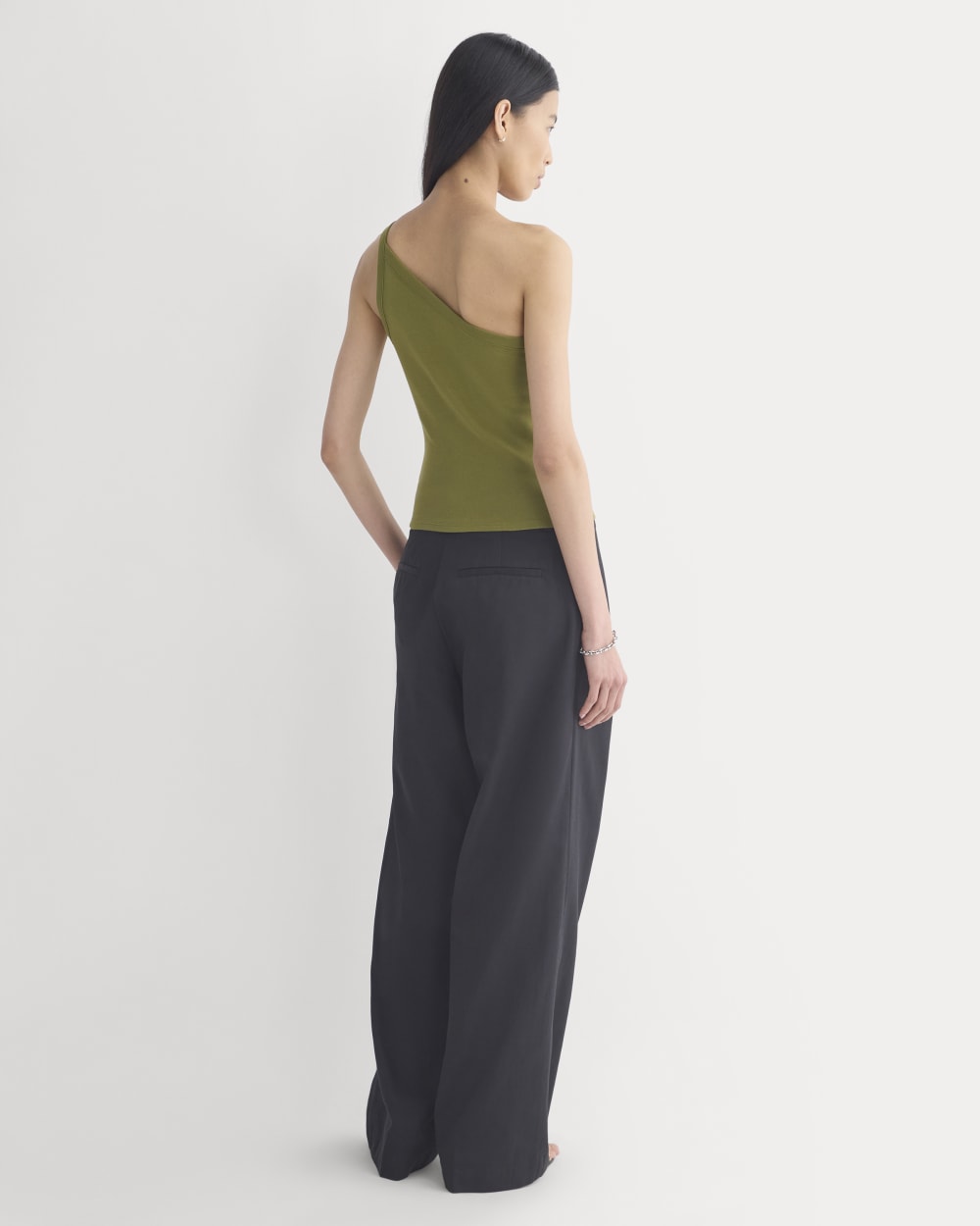 RetroSoft Cotton One-Shoulder Tank | Mayfly - Image 5