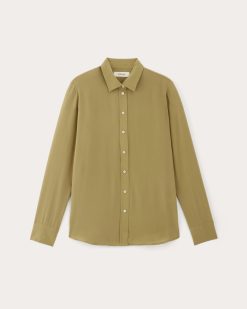 Alternative view of The Must-Have Shirt in Washable Silk | Fennel Seed