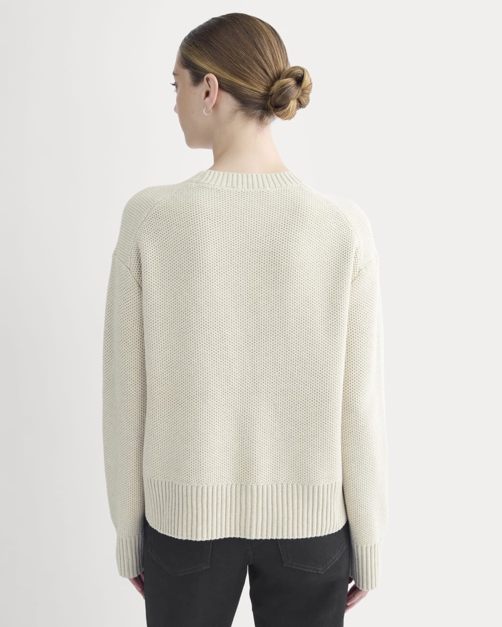 The Cotton Honeycomb Square Crew | Heathered Oat - Image 5