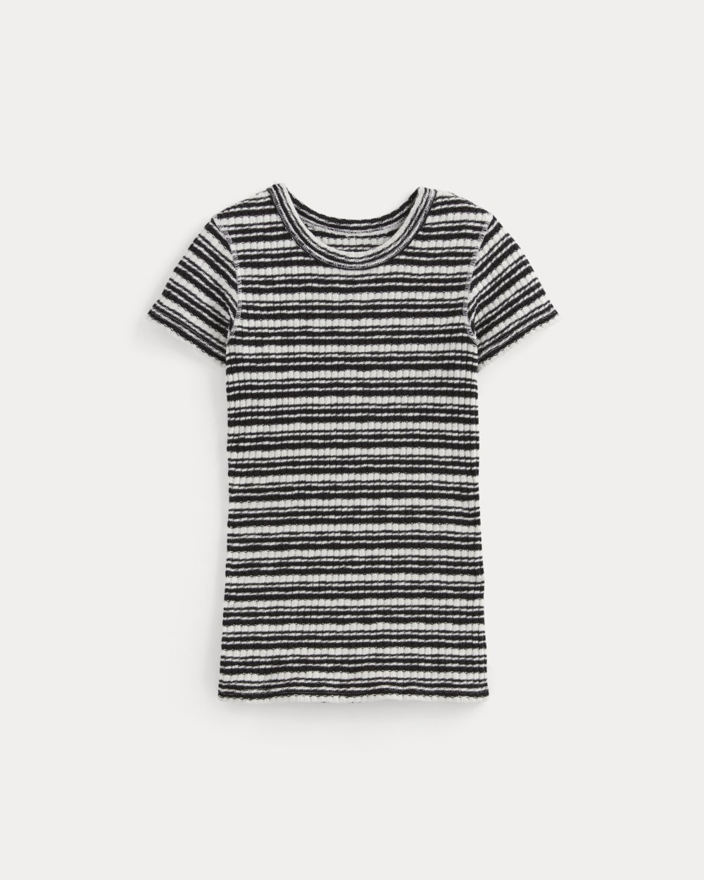 The Cozy Rib Tee | Bone / Black - Image 2