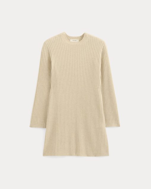 Alternative view of Cashmere Long-Sleeve Mini Dress | Heather Light Camel