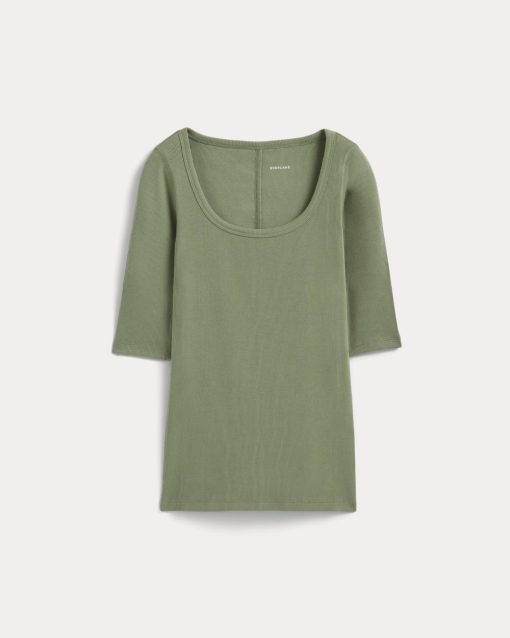 Alternative view of The Luxe Rib Scoop-Neck Tee | Sagebrush