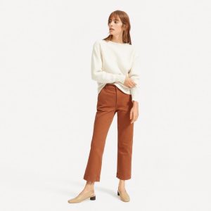 Alternative view of The Straight-Leg Crop | Cocoa Brown | Short