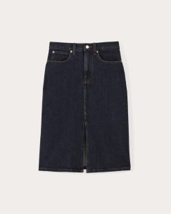 Alternative view of The Mid-Way Skirt | Deep Rinse