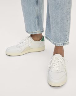 Alternative view of The Court Sneaker | White / Grass Green / Parchment