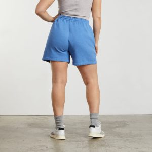 Alternative view of The Track Long Sweatshort | Heathered Denim
