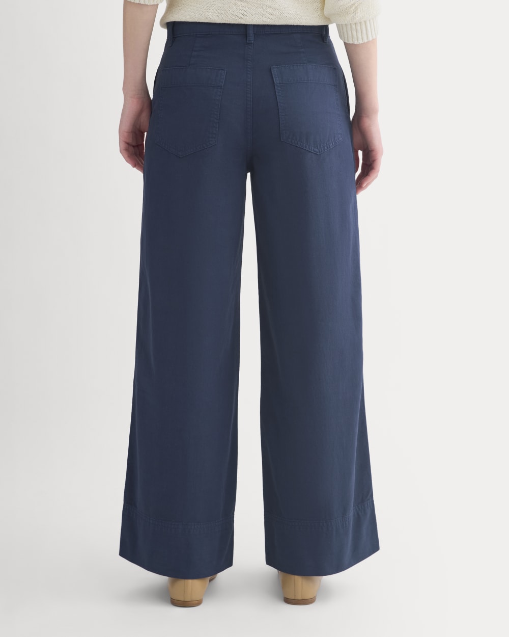 Seamed Wide-Leg Pant | Navy - Image 5