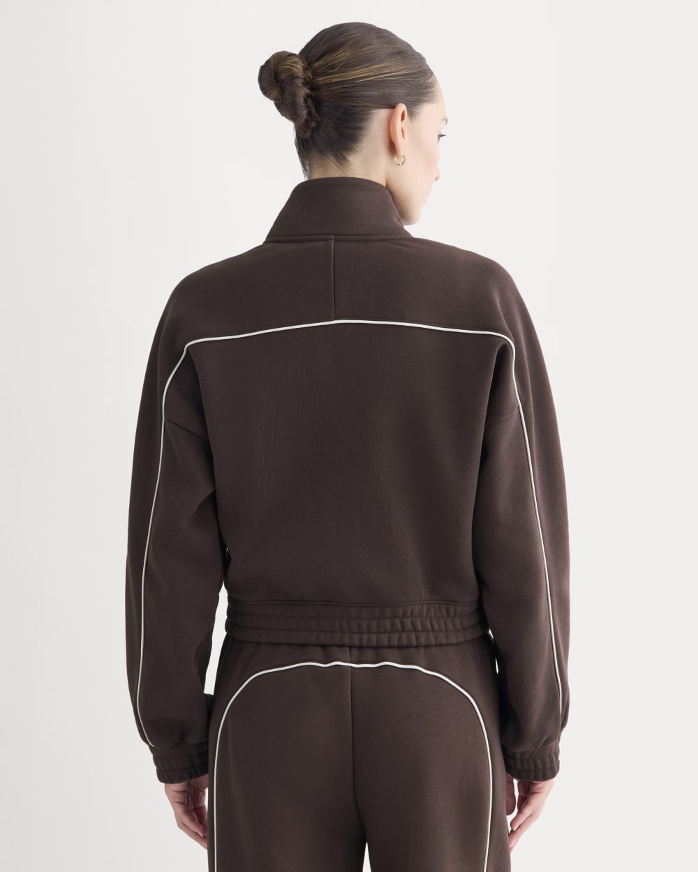 Luxe Fleece Track Jacket | Dark Chocolate - Image 5