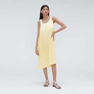 Alternative view of The Naia™ Ripple Tank Dress | Pastel Yellow