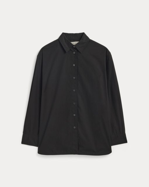 Alternative view of The Boyfriend Shirt in Ultrasoft Cotton | Black
