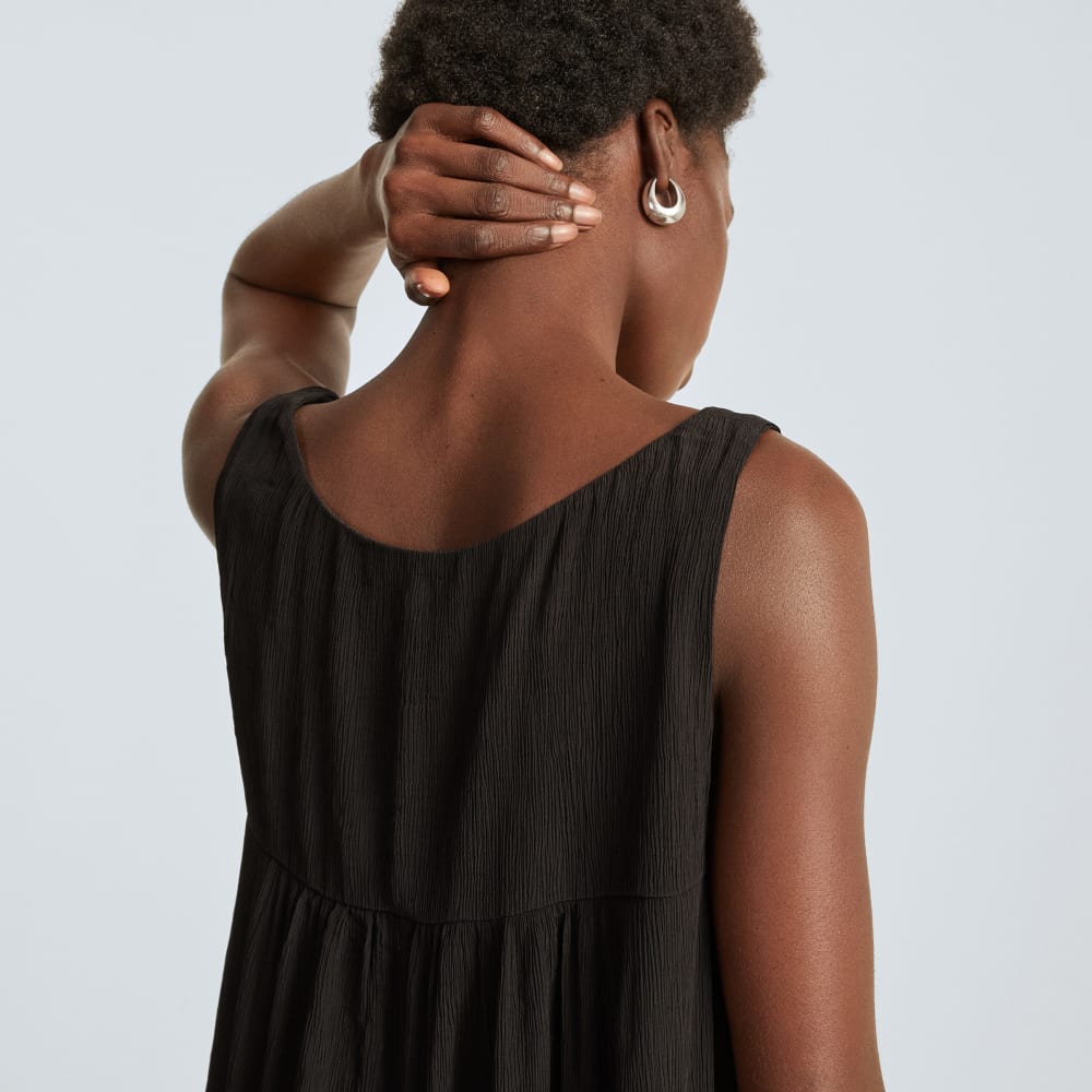 The Naia™ Ripple Tank Dress | Black - Image 6