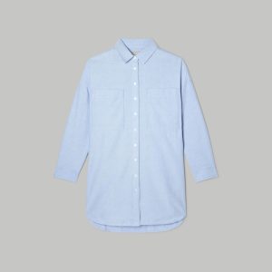 Alternative view of The Way Long Oxford Shirt | Light Blue