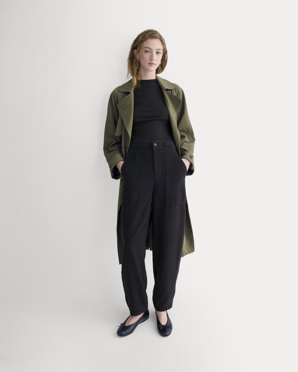 Patch Pocket Ballon Pant in Buttersoft | Black - Image 3