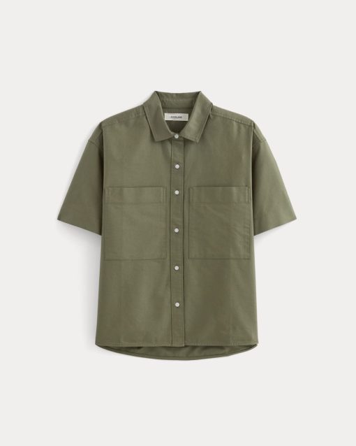 Alternative view of The Short-Sleeve Boxy Oxford | Kalamata