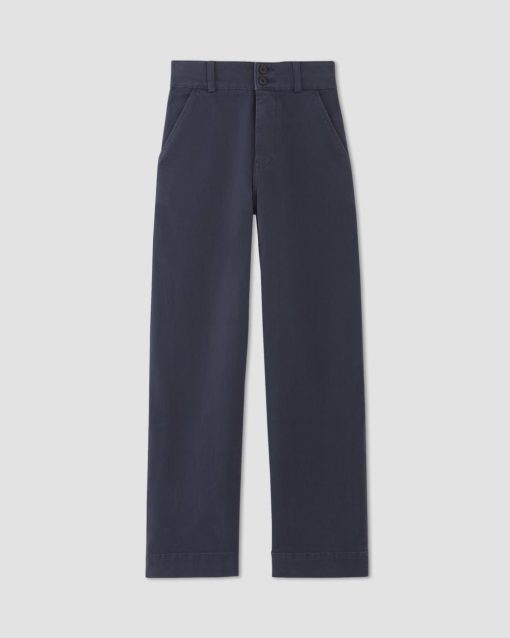 Alternative view of The Organic Wide-Leg Pant | Navy
