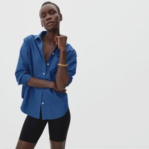 Alternative view of The Japanese Oxford Shirt | Deep Blue