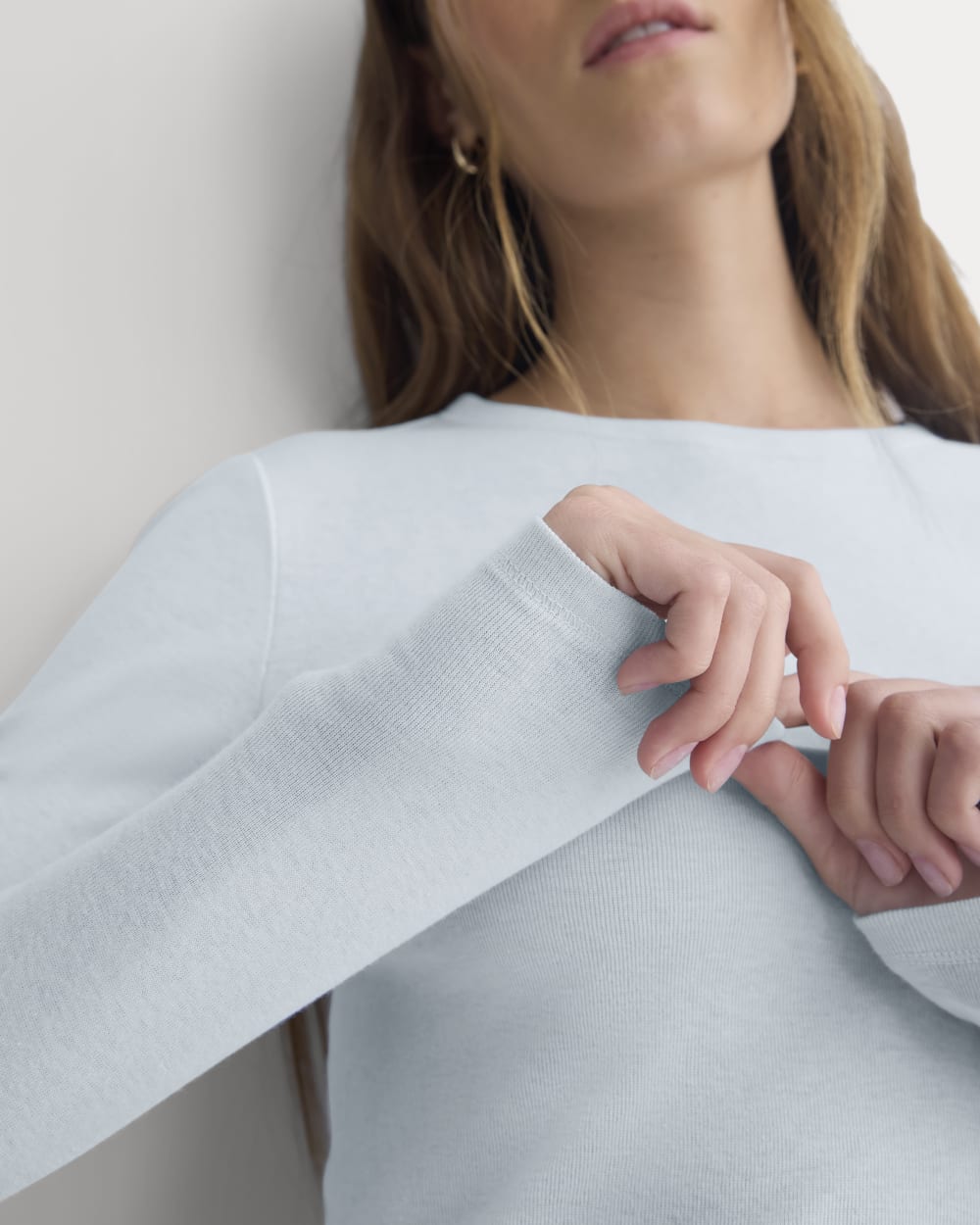 Tissue Long-Sleeve Crew | Skywriting - Image 4