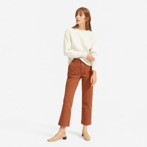 Alternative view of The Straight-Leg Crop | Cocoa Brown | Regular